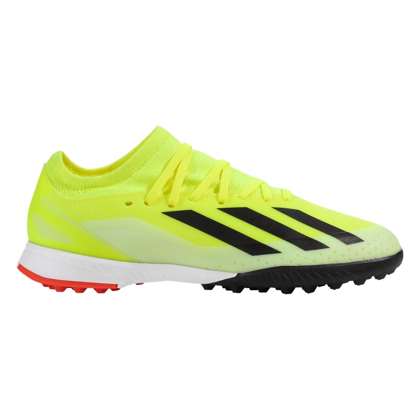 Adidas Junior X Crazyfast League TF Turf Soccer Cleat - Solar Yellow/Core Black/White