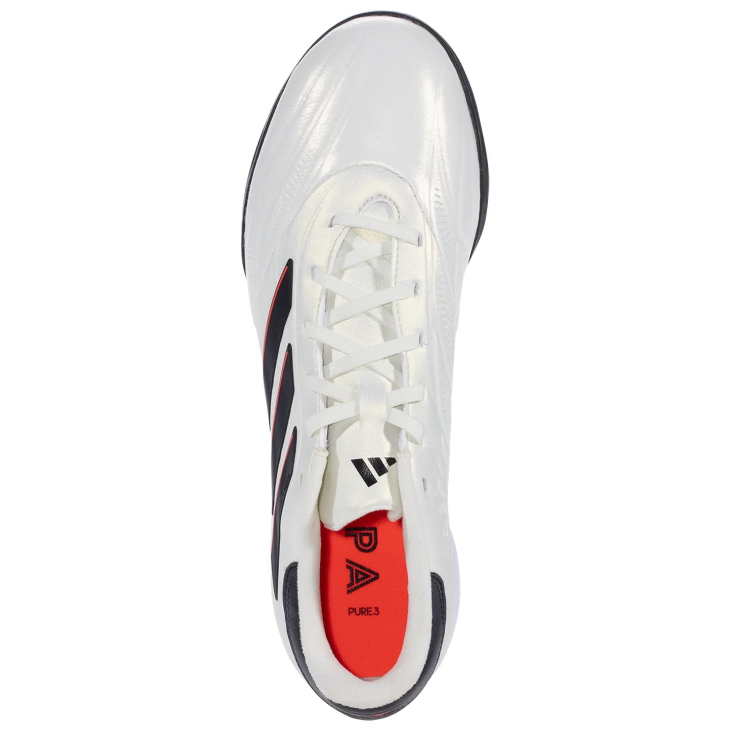 Adidas Copa Pure 2 League TF Turf Soccer Cleat - Ivory/Core Black/Solar Red