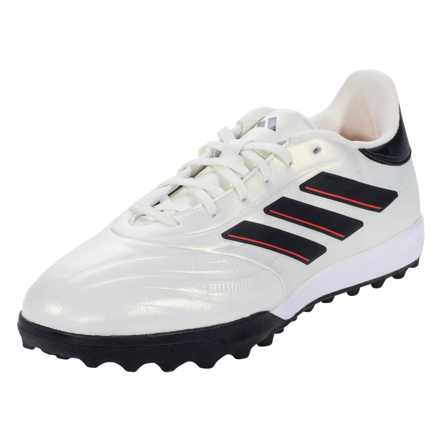 Adidas Copa Pure 2 League TF Turf Soccer Cleat - Ivory/Core Black/Solar Red