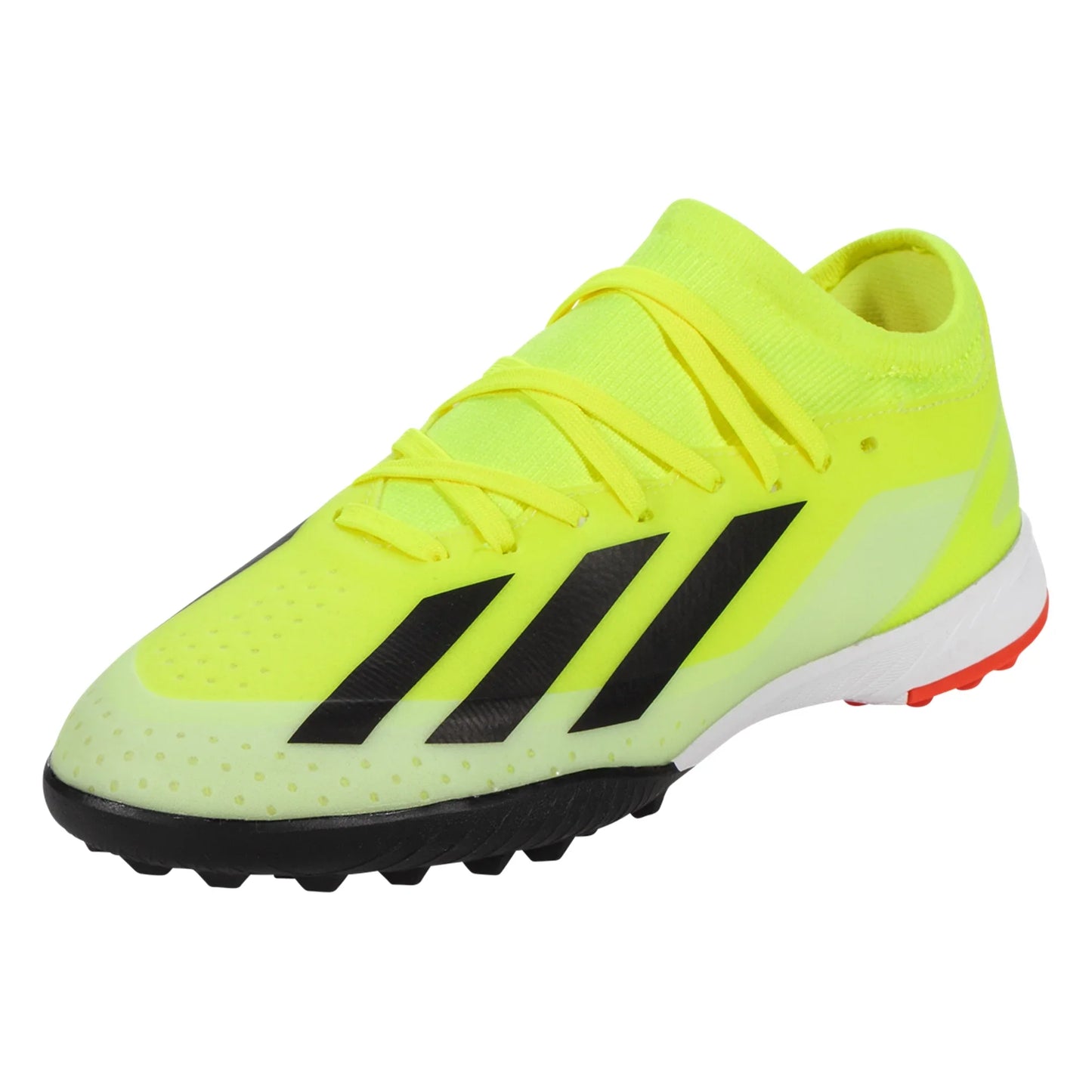 Adidas Junior X Crazyfast League TF Turf Soccer Cleat - Solar Yellow/Core Black/White